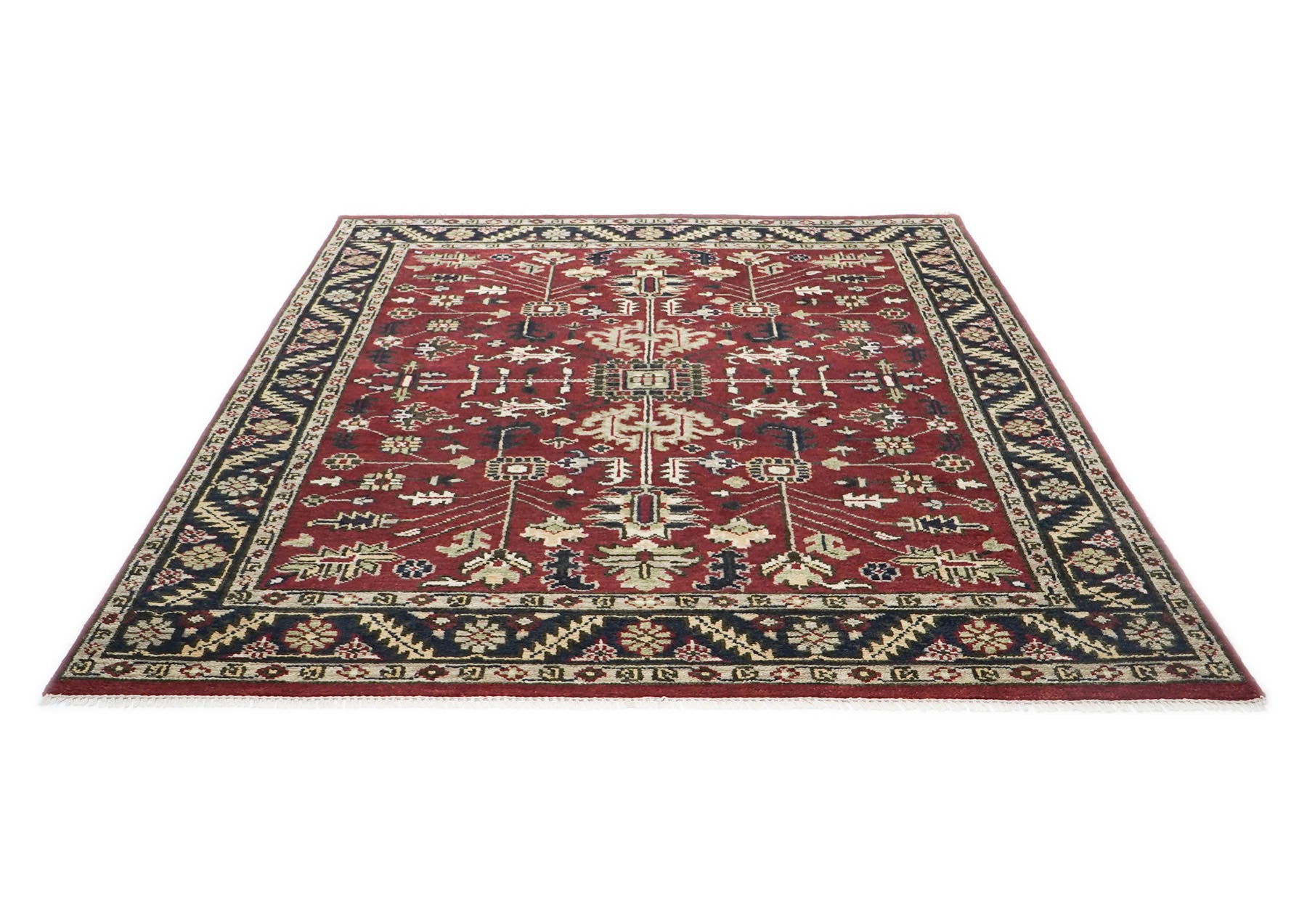 8x10 Rust, Gray, Beige Color Hand Knotted Oushak Wool Traditional Oriental Rug