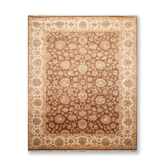 8x10 Brown, Beige, Tan Color Hand Knotted Floral 100% Wool Traditional-Persian/Oriental Oriental Rug