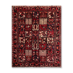6x9 Red, Blue, Beige Color Hand Knotted Floral 100% Wool Traditional-Persian/Oriental Oriental Rug