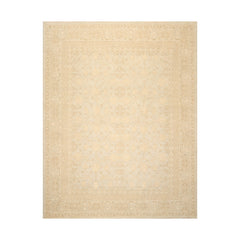 8x10 Beige, Tan, Gray Color Hand Knotted All-Over 100% Wool Traditional Oriental Rug