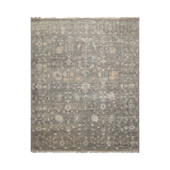 8x10 Gray, Beige, Pale Blue Color Hand Knotted Oushak Wool Traditional Oriental Rug
