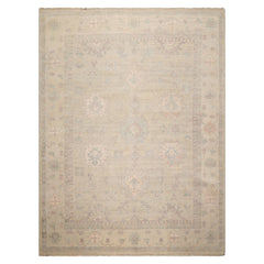 9'x12' Moss Afghan Oushak Wool Oriental Area Rug, Hand Knotted, Traditional Craft