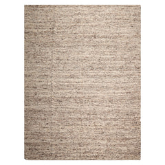 LoomBloom Oat Meal 9'x12' Organic Flatweave Traditional Geometric Hand Woven Wool Oriental Area Rug