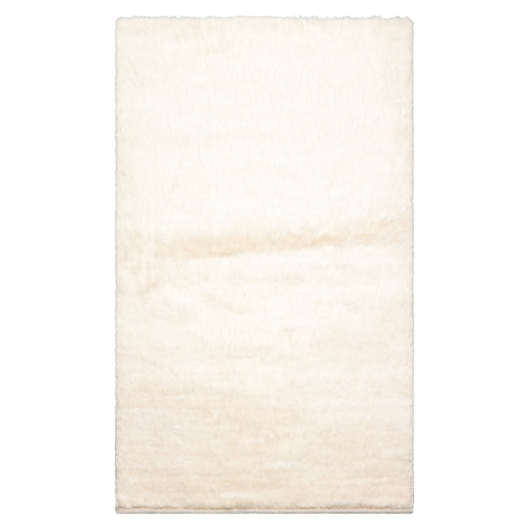 LoomBloom Ivory 3'x5' Afghan Moroccan Contemporary Solid Hand Knotted Wool Oriental Area Rug