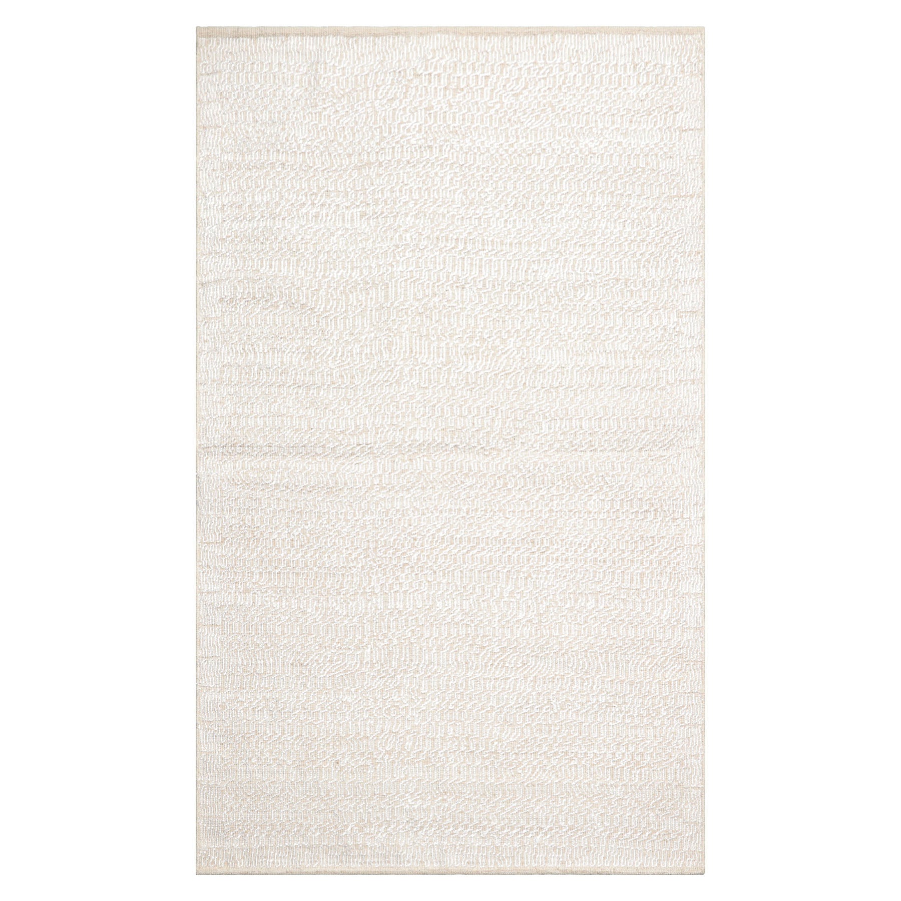 LoomBloom Beige 3'x5' Afghan Moroccan Transitional Hand Woven Wool Oriental Area Rug