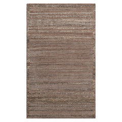 LoomBloom Brown 3'x5' Afghan Moroccan Tribal Geometric Hand Knotted Wool Oriental Area Rug