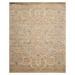 8'x10' Beige Khyber Wool Oriental Area Rug, Hand Knotted, Traditional Weave