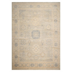 10'x14' Gray Afghan Oushak Wool Oriental Area Rug, Hand Knotted, Traditional Style