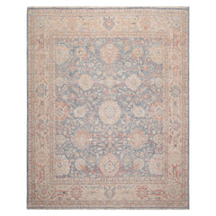 8x10 Slate, Beige, Tan Color Hand Knotted Distressed Wool Traditional Oriental Rug