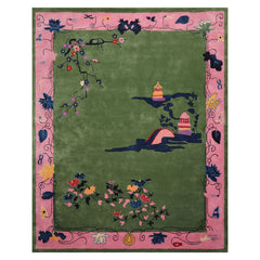 Multi Size Multi Color Chinese Art Deco New Zealand Wool Hand Tufted Oriental Area Rug