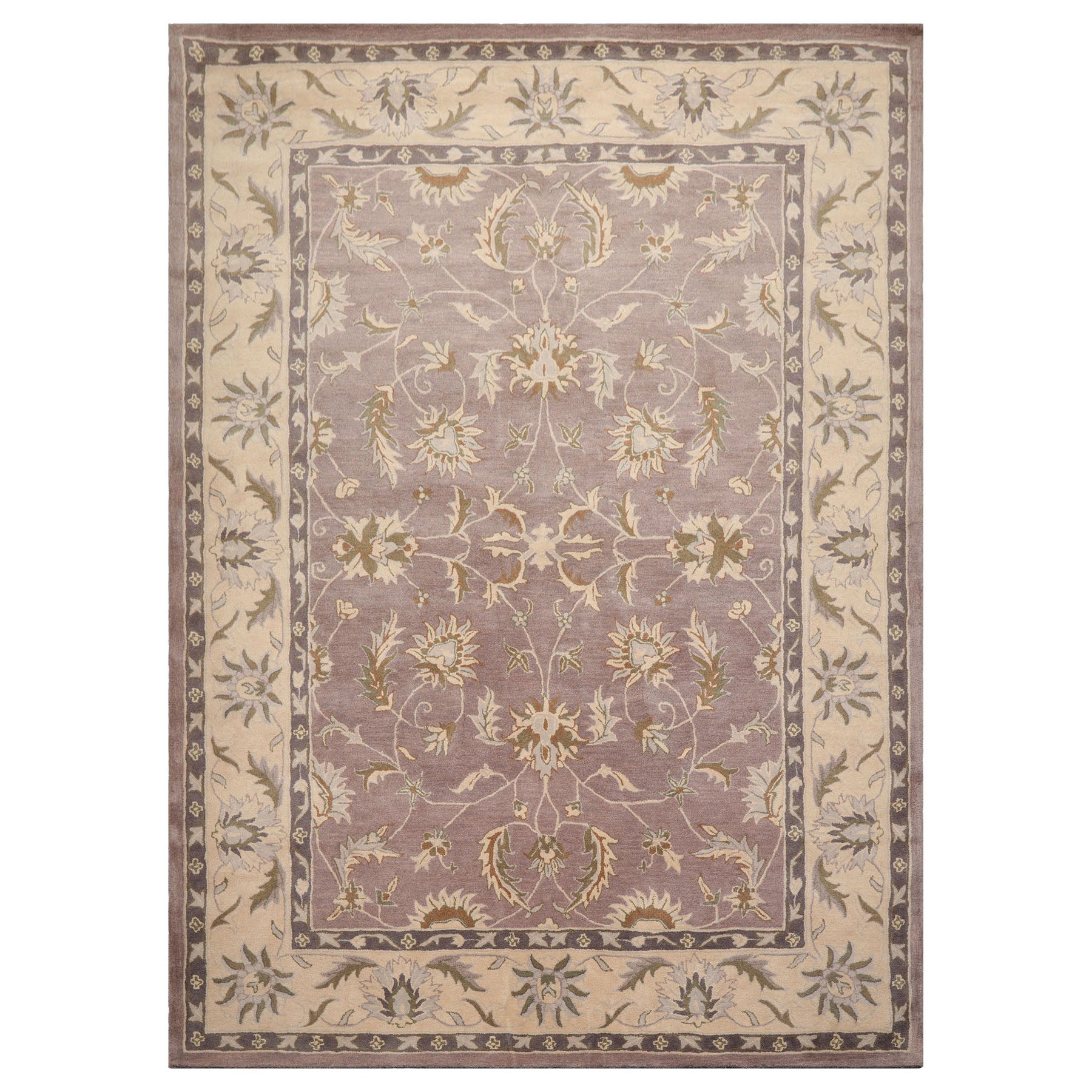 Bazemore Traditional LoomBloom Hand Tufted Wool  Rug in Aubergine Abstract Oriental Area Rug Multi Sizes