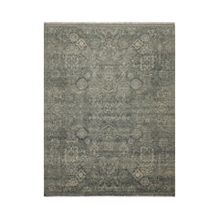 9x12 Green, Beige Color Hand Knotted High End Designer Wool Transitional Oriental Rug