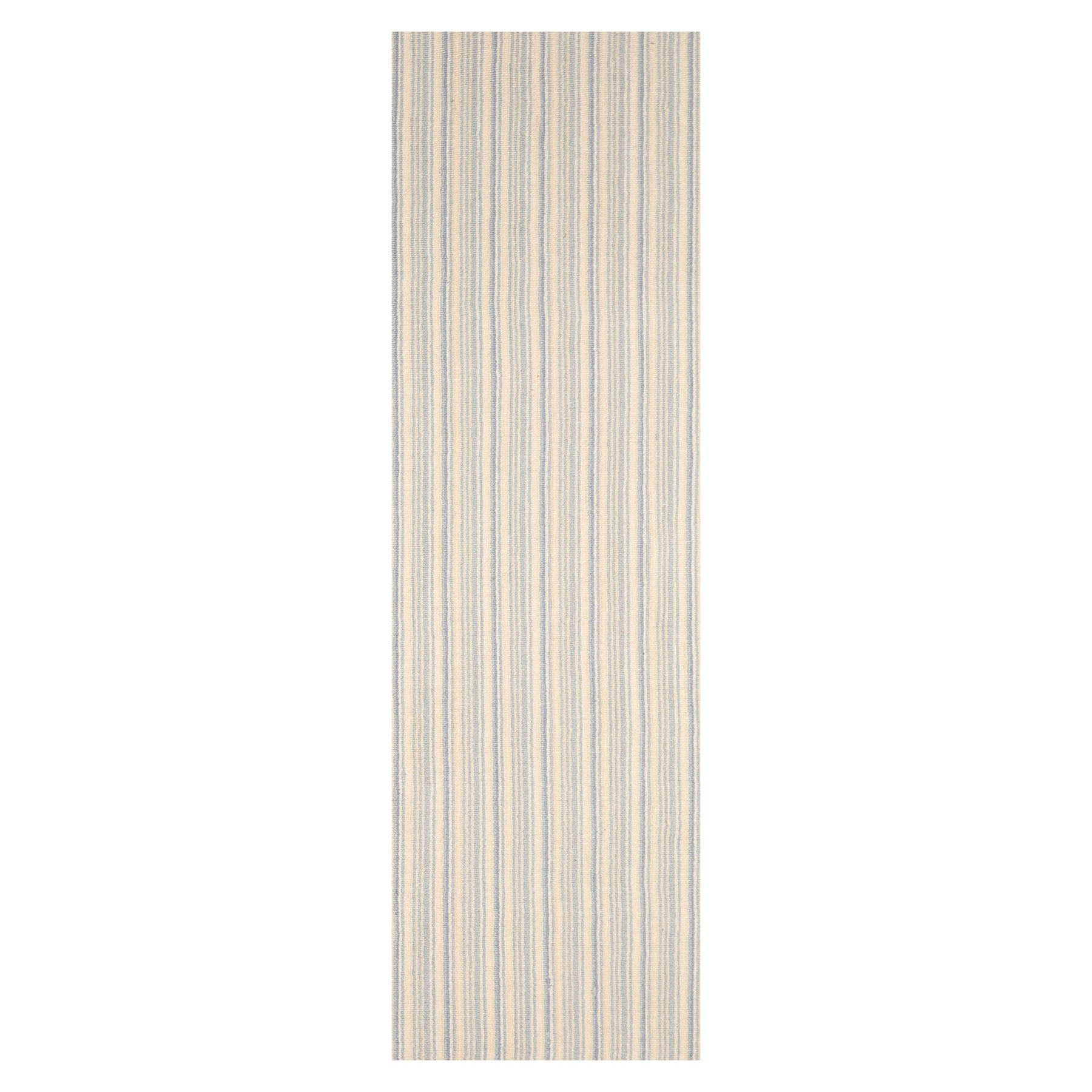 Verduzco Striped Ivory Area Rug LoomBloom Hand Woven Contemporary 100% New Zealand Wool Oriental