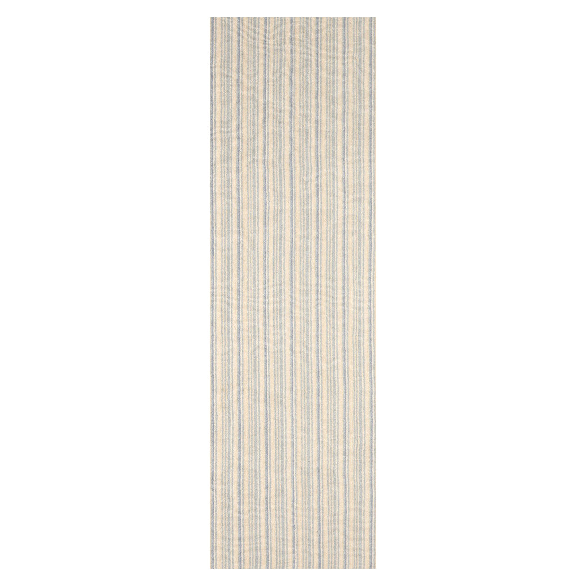 Striped Ivory Area Rug LoomBloom Hand Woven Contemporary 100% New Zealand Wool Oriental