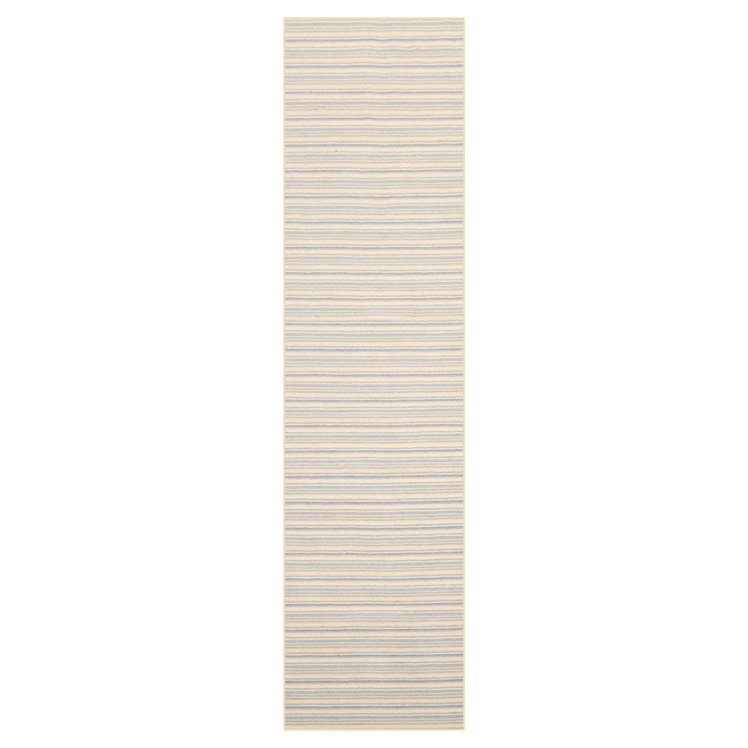 Verduzco Striped Ivory Area Rug LoomBloom Hand Woven Contemporary 100% New Zealand Wool Oriental