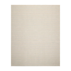 Verduzco Striped Ivory Area Rug LoomBloom Hand Woven Contemporary 100% New Zealand Wool Oriental