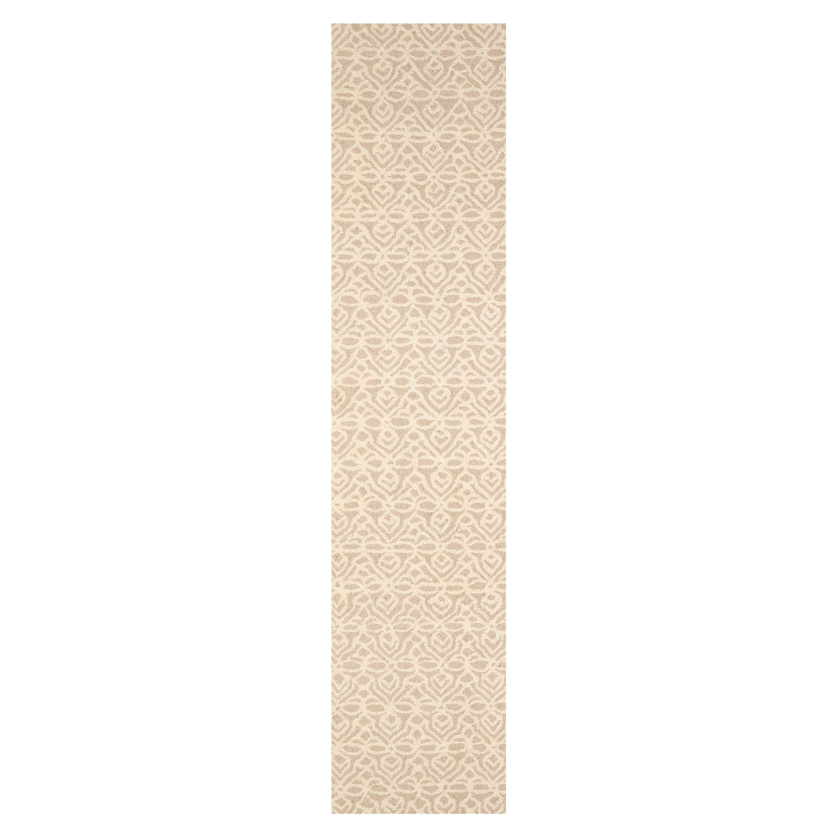Hand Tufted Ivory New Zealand Wool Geometric Rug in Multi Sizes by LoomBloom