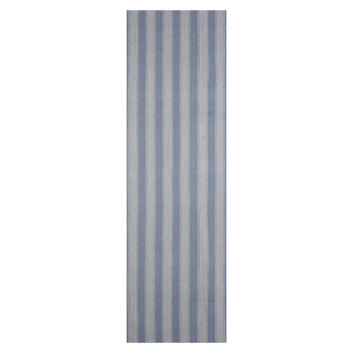 LoomBloom Blue Tone on Tone Hand Woven Striped Herringbone New Zealand Wool Oriental Area Rug Multiple Sizes