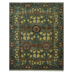 LoomBloom Multi Size Moss Hand Knotted Wool Arts and Crafts Stained Glass Oushak Oriental Area Rug