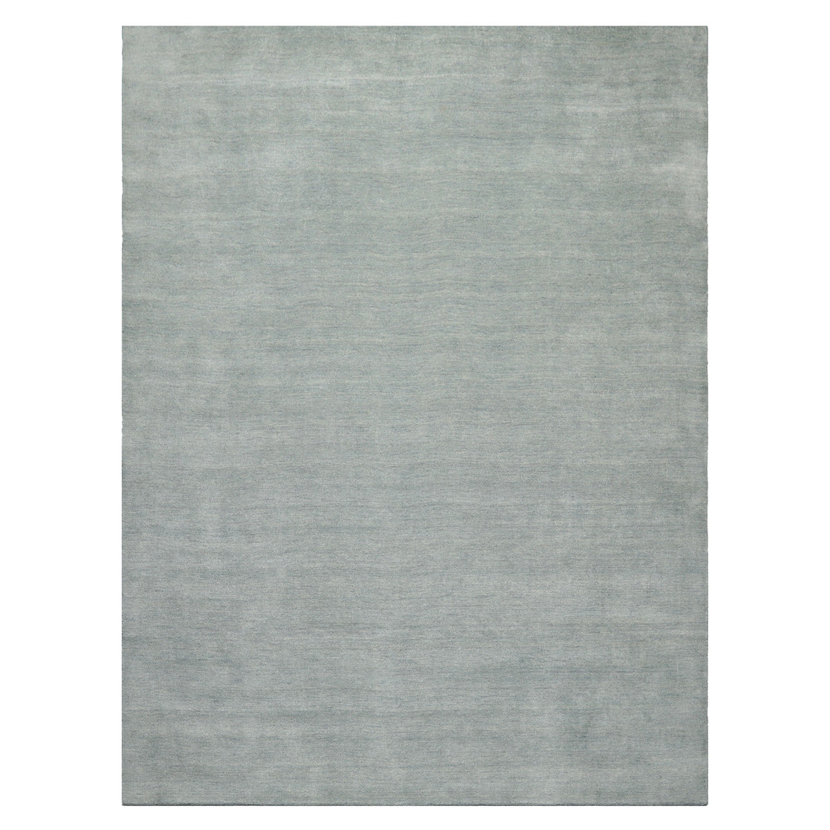 LoomBloom Multi Size Slate Wool Solid Contemporary Hand Loomed Oriental Rug