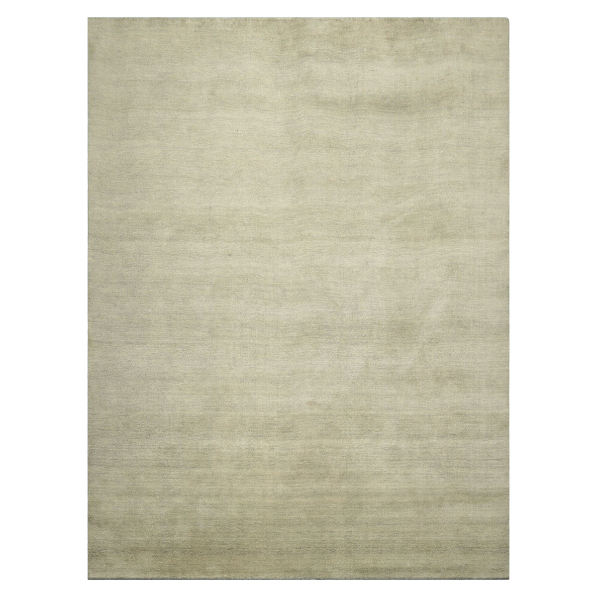 LoomBloom Multi Size Moss Wool Contemporary Solid Hand Loomed Oriental Rug