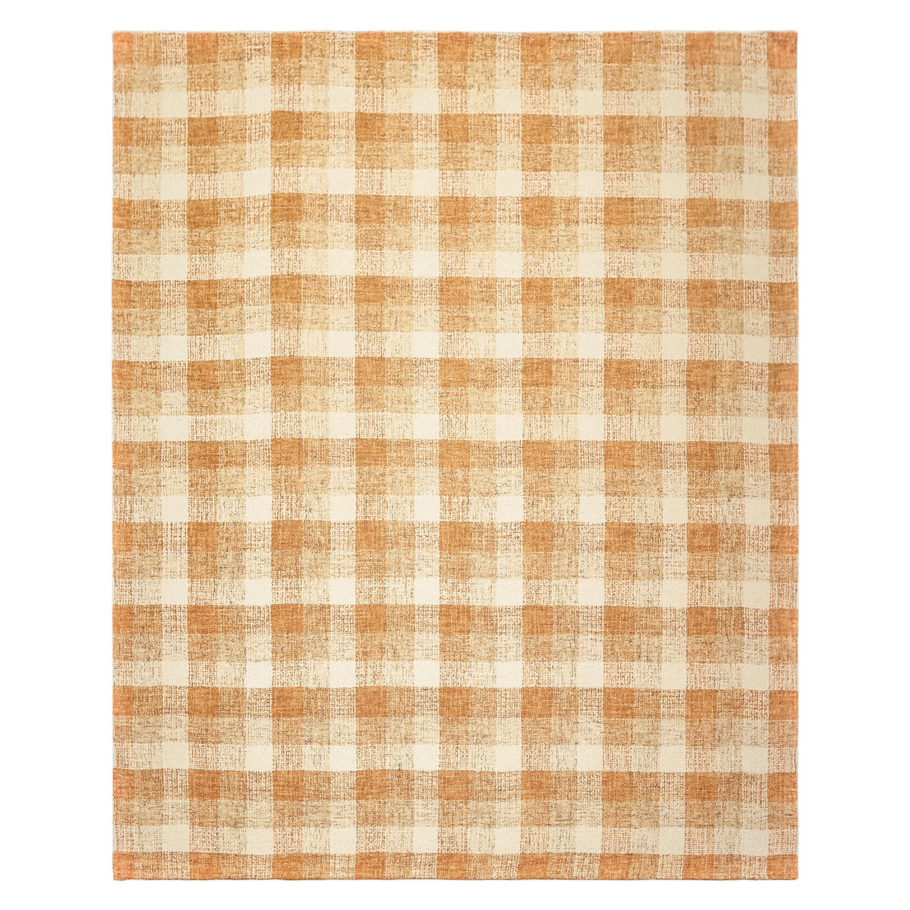 Multi Size Ivory Caramel Beige Color Hand Hooked  Wool Contemporary Oriental Rug