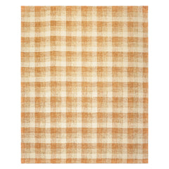 Multi Size Ivory Caramel Beige Color Hand Hooked  Wool Contemporary Oriental Rug