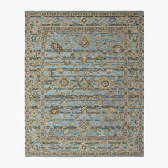 loomBloom Aqua Multi Size Hand Tufted Wool Floral Modern & Contemporary Oriental Area Rug