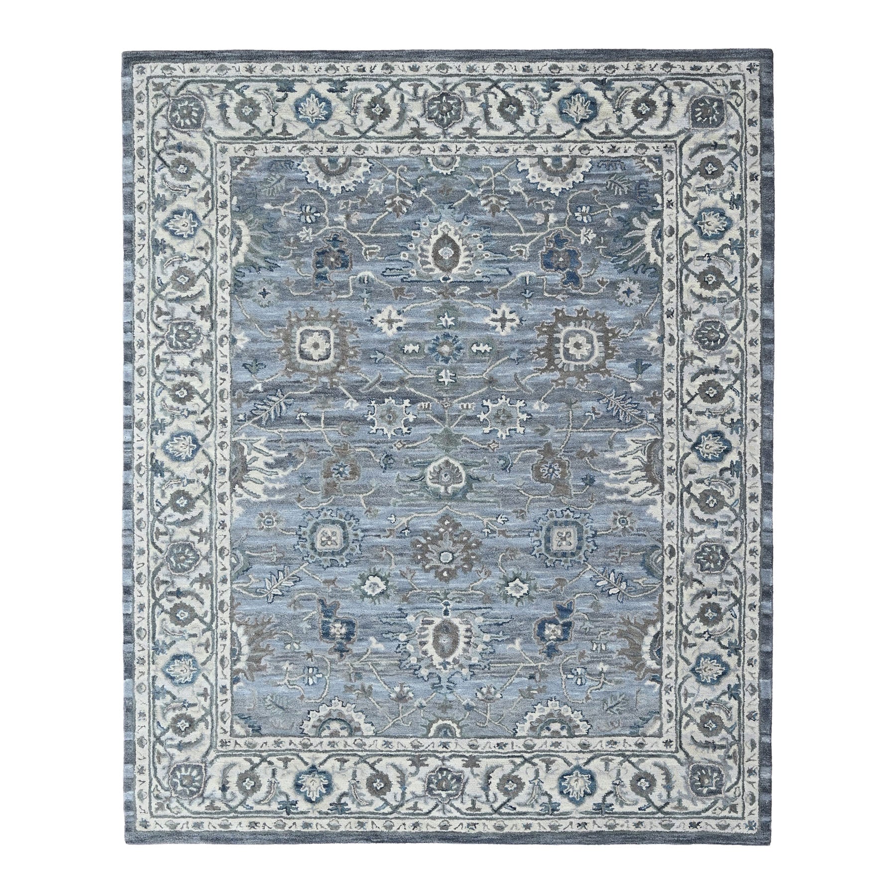 Multi Size Light Blue Gray Beige Color Hand Tufted Handmade Wool Modern & Contemporary Oriental Rug