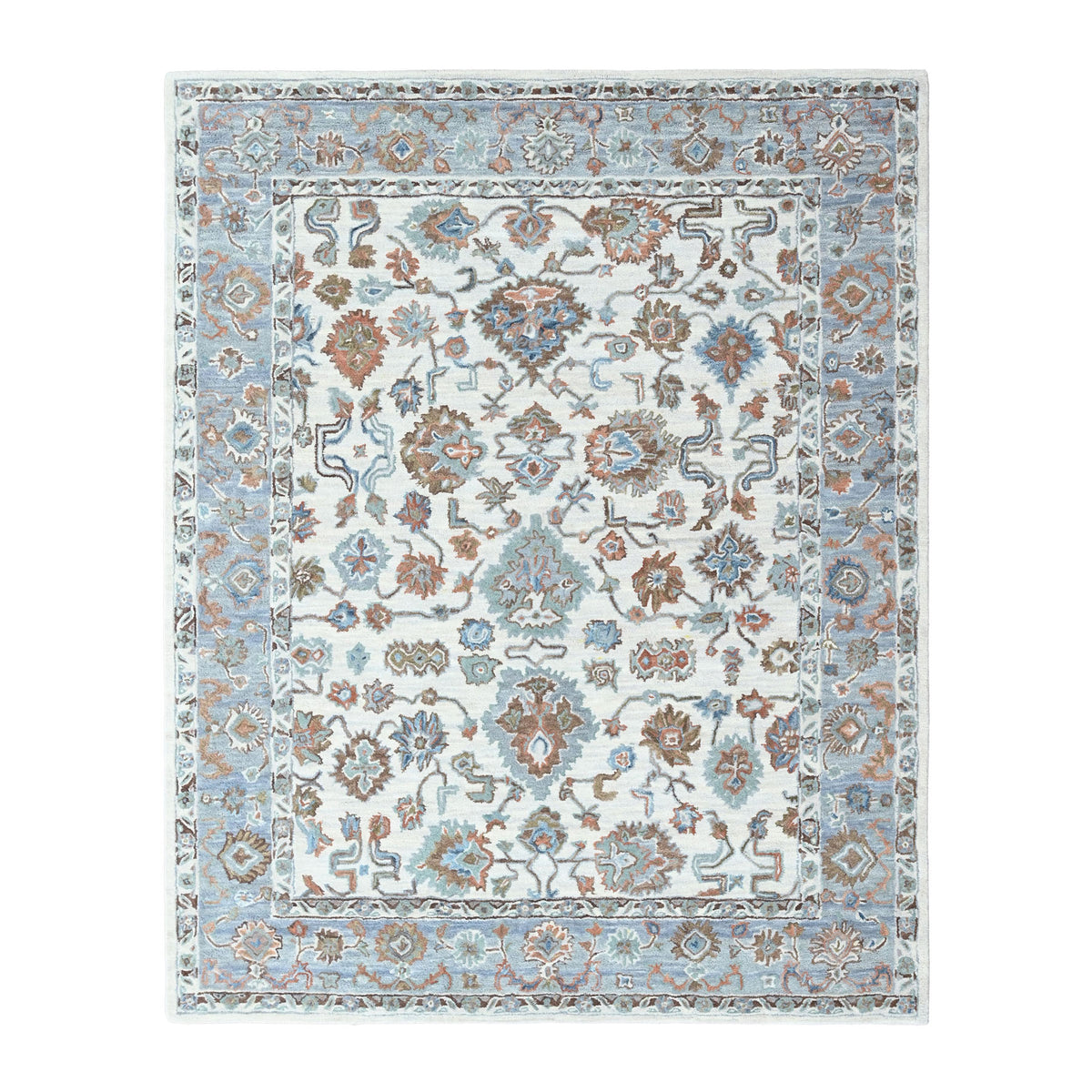 Multi Size Beige Light Blue Brown Color Hand Tufted Handmade Wool Modern & Contemporary Oriental Rug