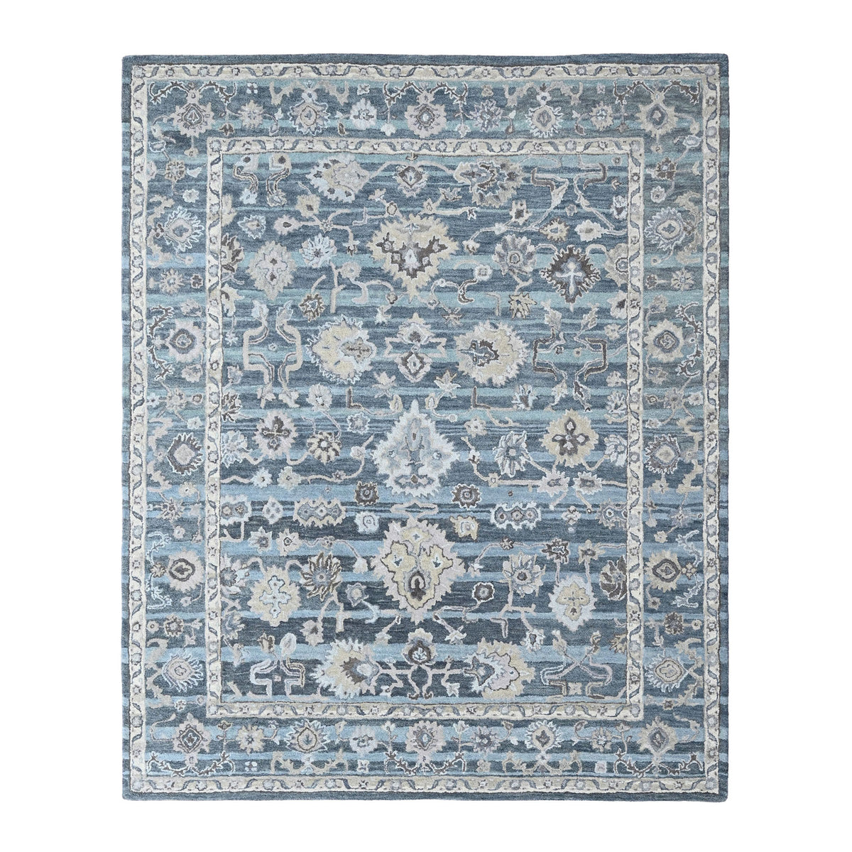Multi Size Blue Aqua Gray Color Hand Tufted Handmade Wool Modern & Contemporary Oriental Rug