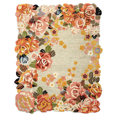 8x10 Mint, Blush, Gold Color Hand Tufted Irregular Rug Wool Modern & Contemporary Oriental Rug