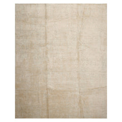 8x10 Beige, Gray, Muted Earth Tones Color Hand Loomed Sherpa Wool and Silk Modern Oriental Rug