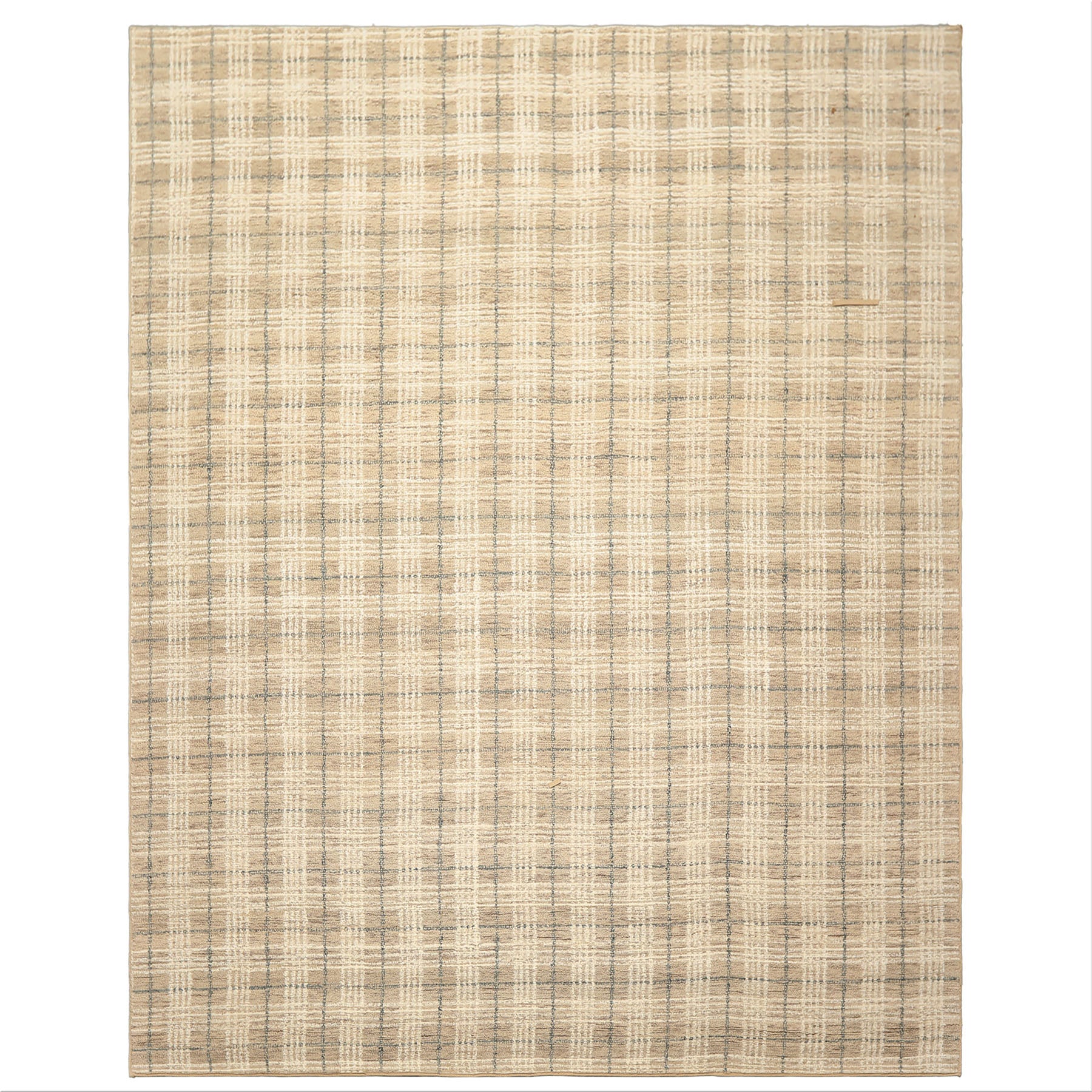 Multi Size Taupe Ivory Teal Color Hand Loomed  Wool Contemporary Oriental Rug
