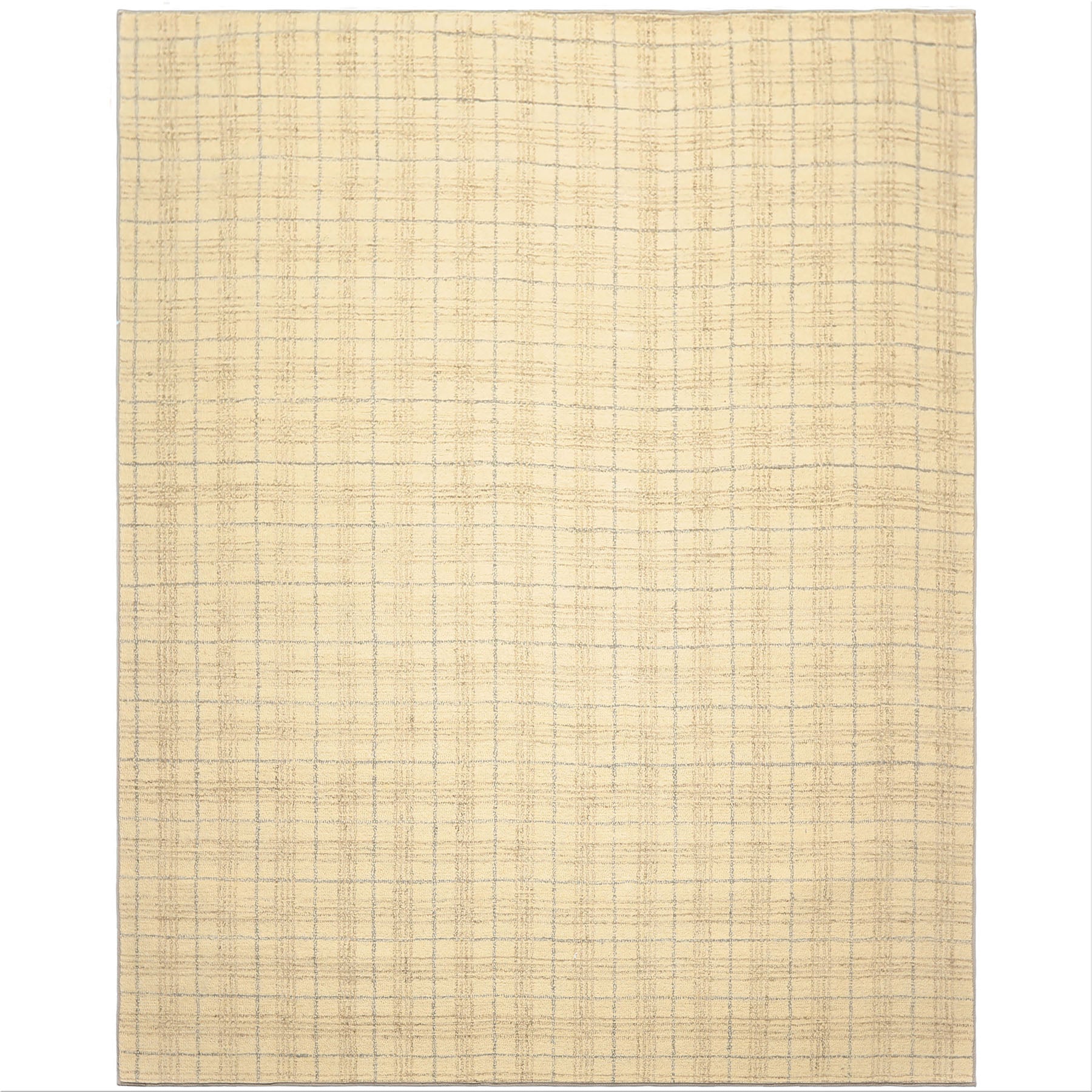 Multi Size Ivory Beige Slate Color Hand Loomed  Wool Contemporary Oriental Rug