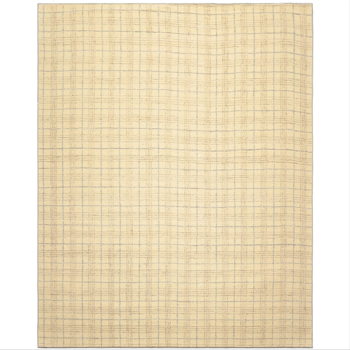 Multi Size Ivory Beige Slate Color Hand Loomed  Wool Contemporary Oriental Rug