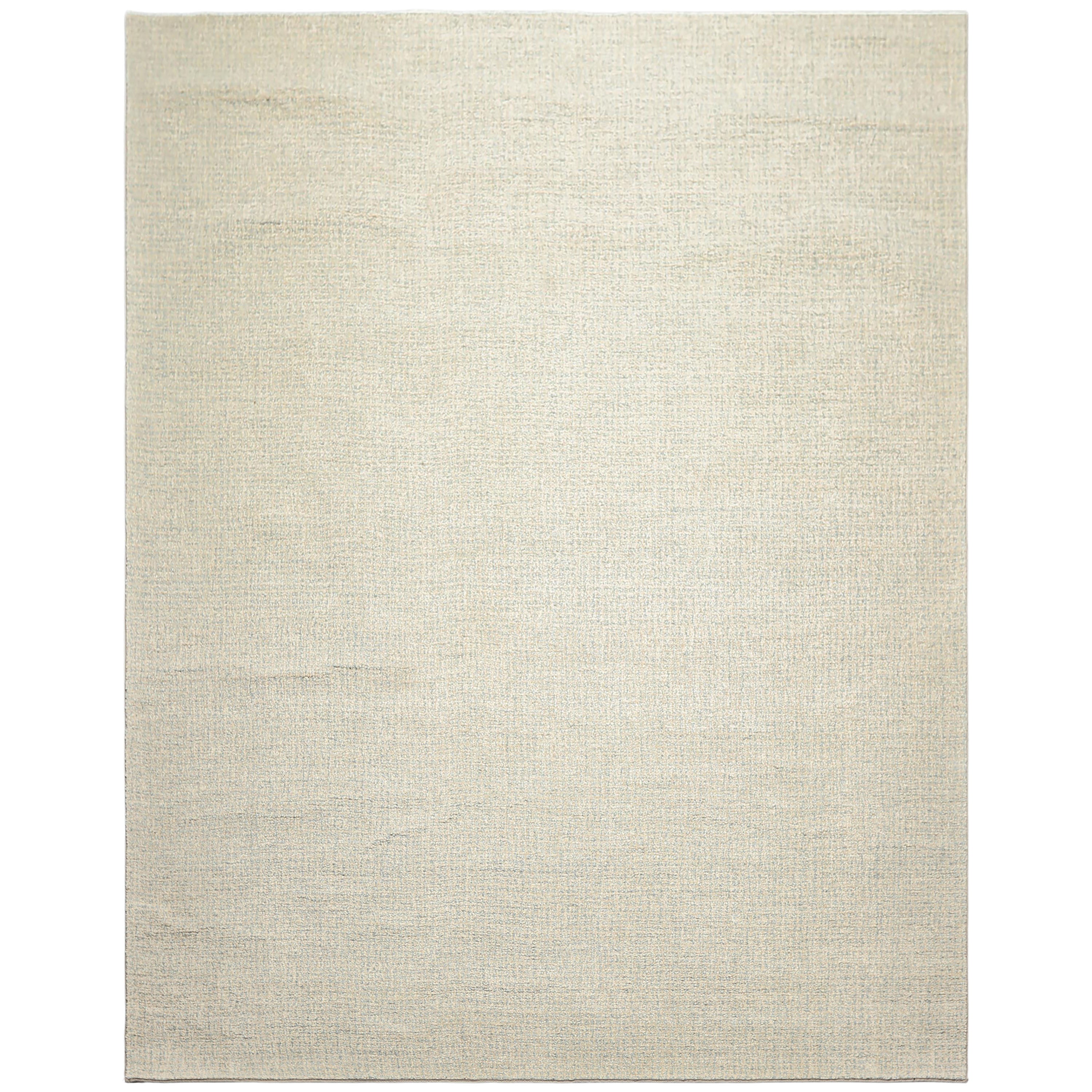Multi Size Beige Seafoam Color Hand Loomed Berber Wool Contemporary Oriental Rug