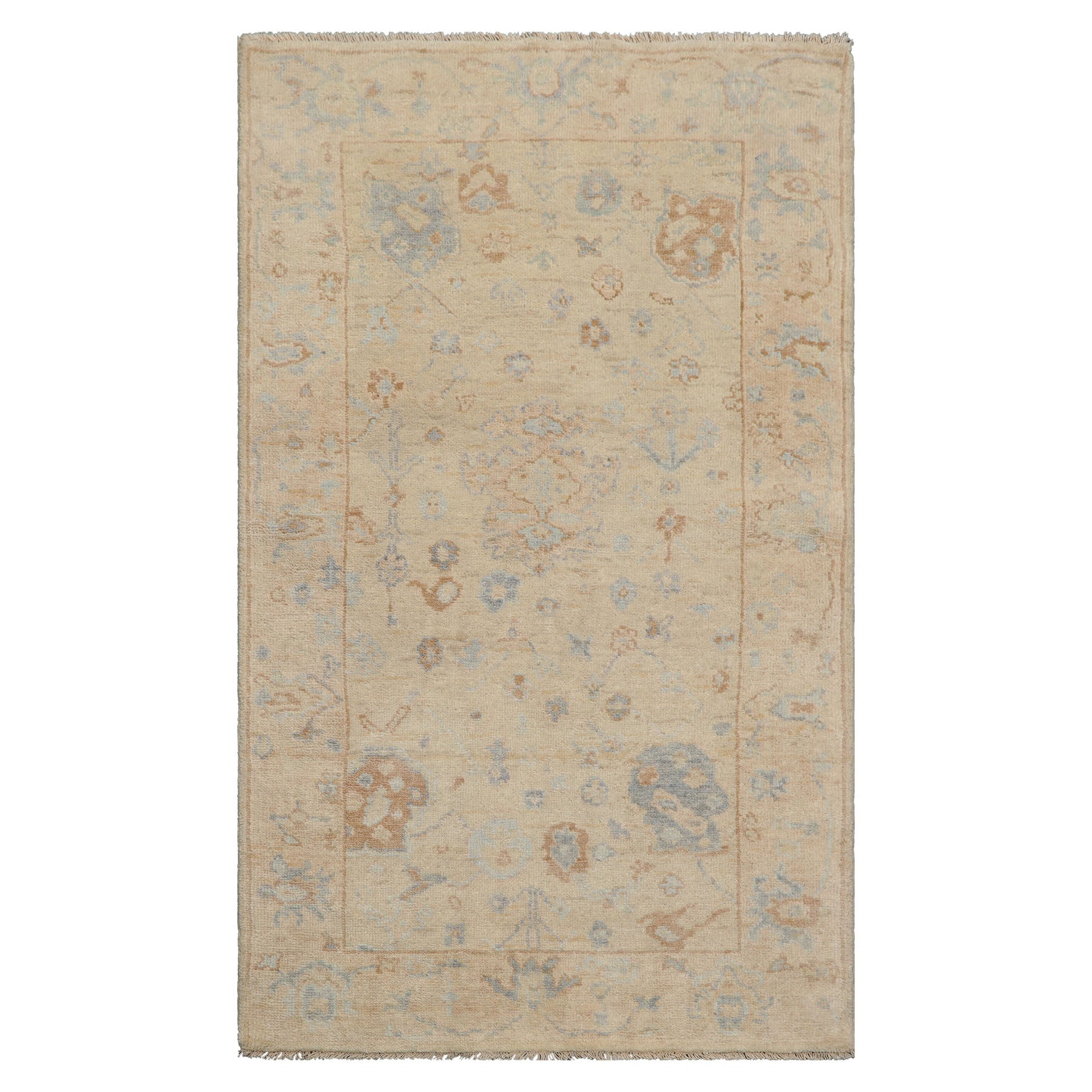 3x5 Beige, Sage, Gray Color Hand Knotted Turkish Wool Arts & Crafts/Mission Oriental Rug
