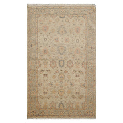 3x5 Beige, Mint, Gold Color Hand Knotted Turkish Wool Arts & Crafts/Mission Oriental Rug