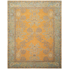 Multi Size Gold Brown Taupe Color Hand Tufted Donegal Wool Arts & Crafts/Mission Oriental Rug