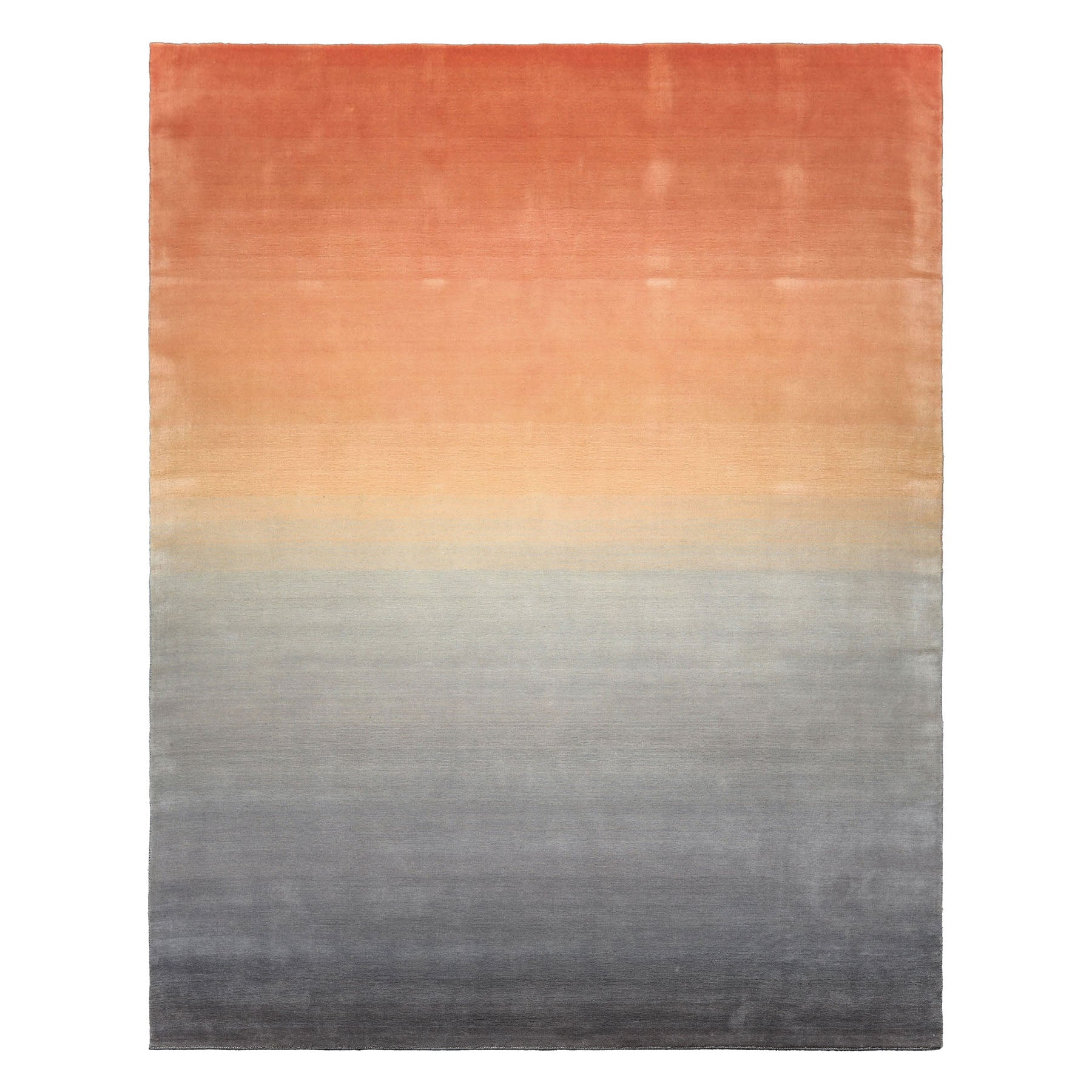 Multi Size Gray Peach Blush Color Hand Loomed Ombre Wool Modern & Contemporary Oriental Rug