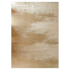 Multi Size Beige Color Hand Knotted Tibetan? Silk Contemporary Oriental Rug