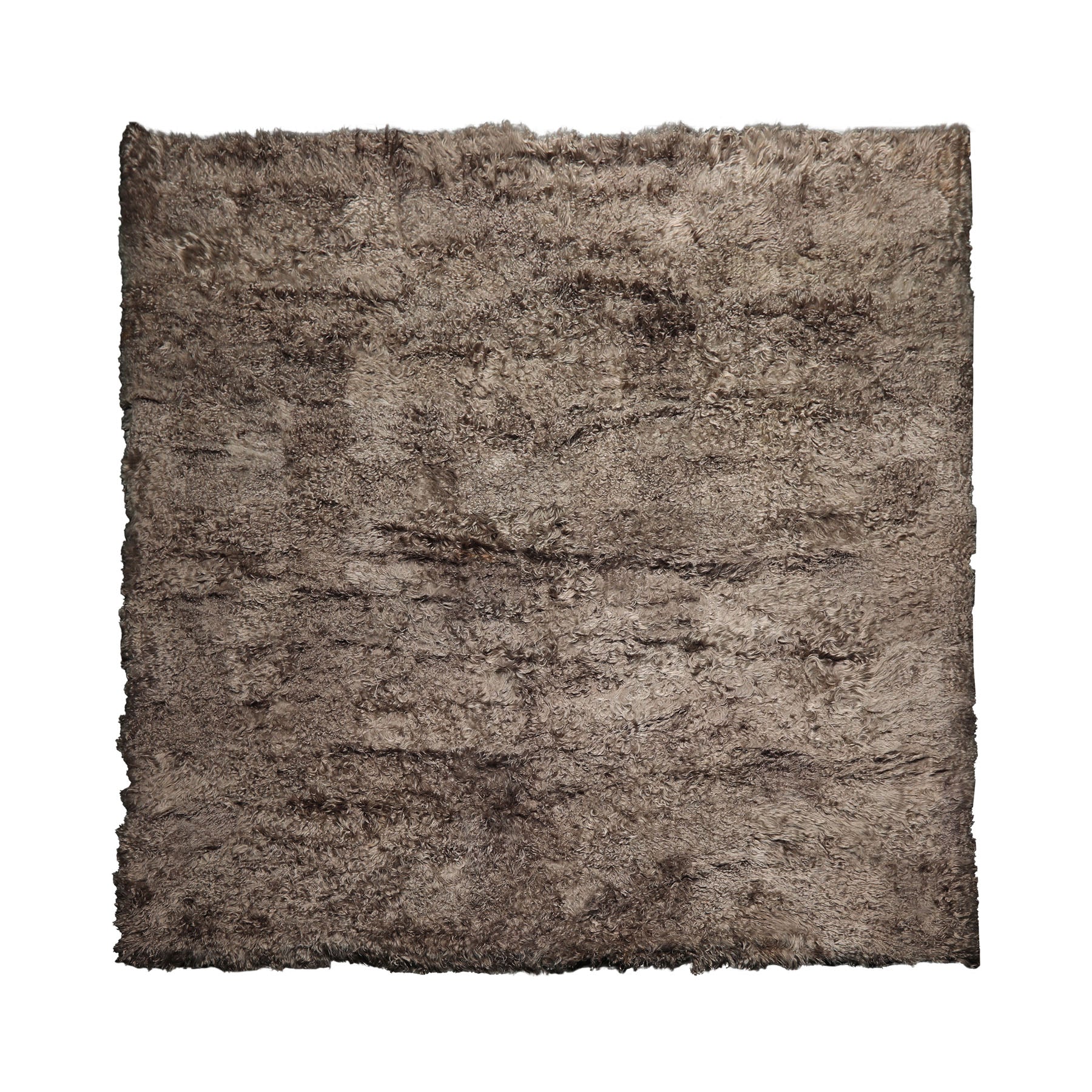 Square Brown, , Color Machine Made Shag Polyster Contemporary Oriental Rug