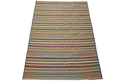 5x8 Ivory, Sage, Gold Color Machine Made  Cotton Wool & other Blend Modern & Contemporary Oriental Rug