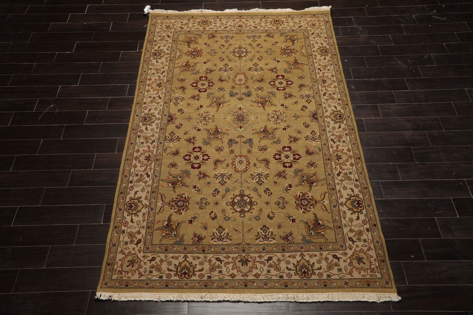 6x9 Khaki, Beige, Tan Color Hand Knotted Nourison Nourmak Wool Traditional Oriental Rug