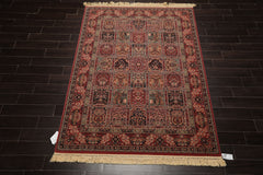 5x8 Rose, Aqua, Tan Color Machine Made  New Zealand Wool Traditional Oriental Rug