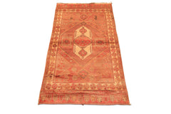 5x8 Rust, Beige, Rose Color Hand Knotted Turkish Oushak Wool Traditional Oriental Rug