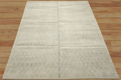 9x12 Tone on Tone Faded Seafoam, , Color Hand Knotted Tibetan Wool & Pure Silk Modern & Contemporay Oriental Rug