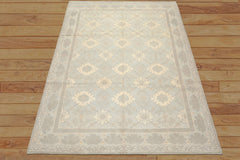 8x10 Seafoam, Gray, Cream Color Hand Knotted Tibetan Wool Transitional Oriental Rug