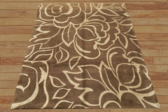8x10 Moss, , Color Hand Knotted Tibetan Wool & Pure Silk Modern & Contemporay Oriental Rug